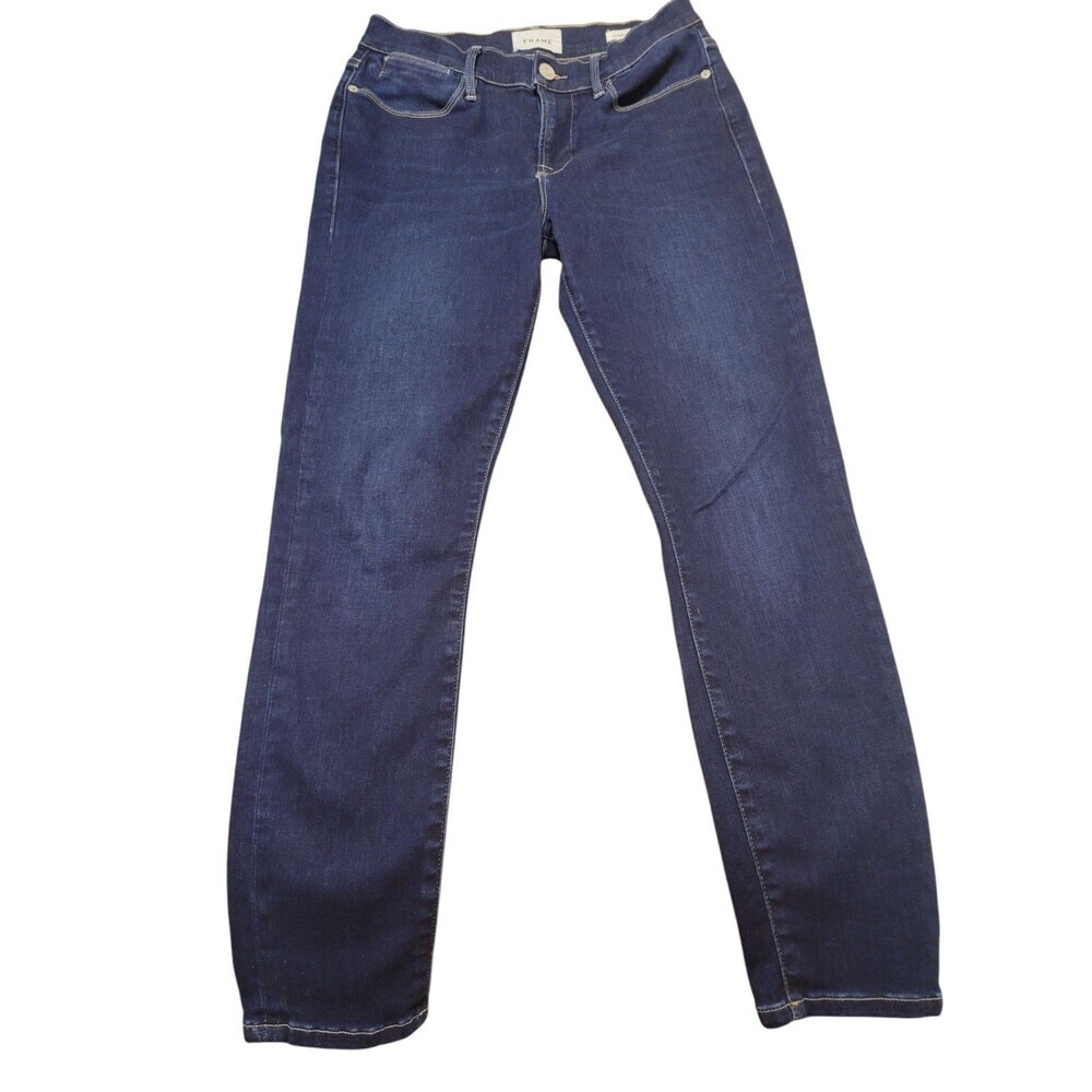Frame Le High Skinny Crop Jeans Women’s Size 29 Blue Denim Stretch G3.7